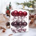 thumbnail image 2 of SLYNSHome Christmas Tree Balls Ornaments Kits,Glitter Shatterproof 4 Style Christmas Balls Set Baubles for Xmas Tree Holiday Party Wedding Decoration (3.1Inch,Wine,A Set of 24Pcs), 2 of 6
