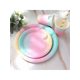 thumbnail image 3 of 10pcs/Set Waterproof & Oil-Proof Disposable Dessert & Fruit Plate With Rainbow Patterned Gold Foil Stamping, Party, Birthday & Valentine's Day Decorat, 3 of 5