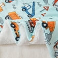 thumbnail image 5 of Sherpa Throw Blanket Cute Soft Aesthetic Blanket for Kids Girls Boys Teens Cozy Blanket for Bed Couch Camping (Excavator, Throw(x)) Excavator Throw(x), 5 of 7