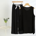 thumbnail image 2 of fatyb Plus Size Womens Summer Outfits Sleeveless Tank Tops Loungewear Pants Comfy Pajama Sets 3XL-5XL, 2 of 3