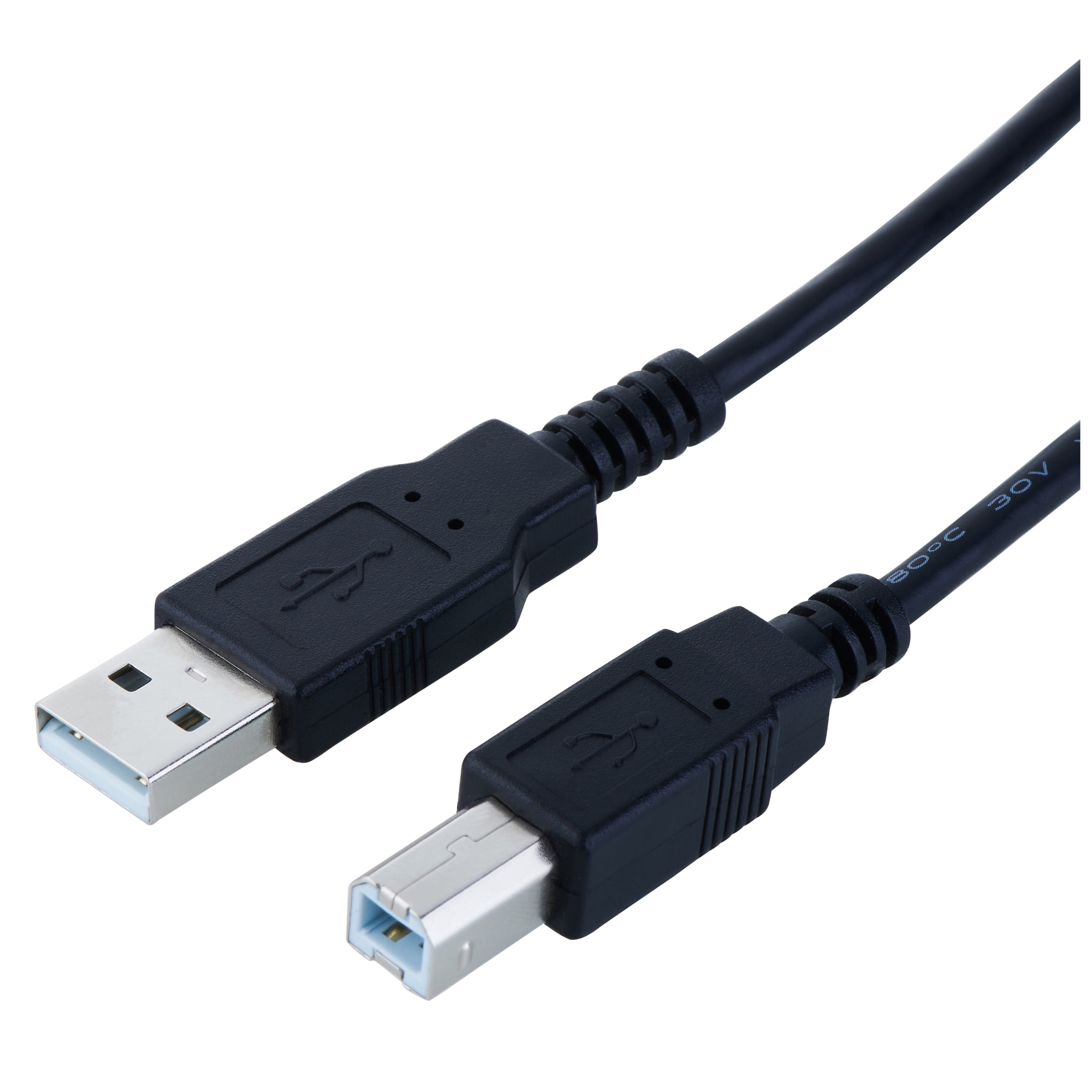 Onn Printer Cable, Black, 6' Long