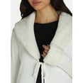 thumbnail image 3 of Madden NYC Women's and Women's Plus Faux Fur Trim Duster, Sizes XXS-4X, 3 of 4
