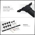 thumbnail image 2 of For 2008-2013 Toyota Highlander 2-Piece OE Factory Style Aluminum Roof Rack Rail Cross Bars Top Cargo Luggage Carrier + Hardware (Black) - XU40 SUV, 2 of 4