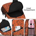 thumbnail image 4 of Sling Backpack,Halloween Orange Spider Web Pattern Sling Bag with Water Bottle Holder,Waterproof Sling Bag for Men/Women with Headphone Jack for Hiking,Travel, 4 of 6