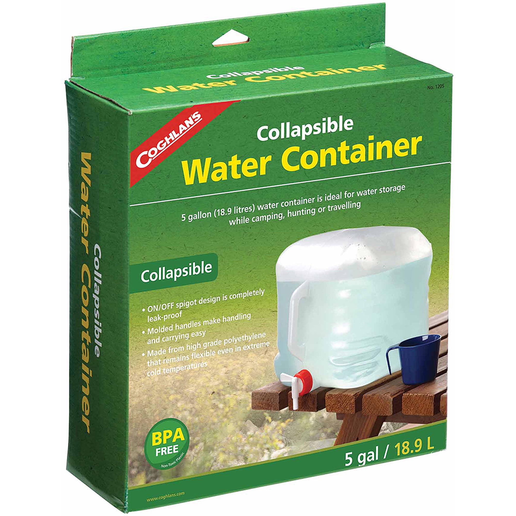 Coghlan's 1205 Collapsible Water Container, 5 Gal
