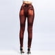 thumbnail image 5 of Leggings elásticos de cintura alta con estampado de rayas imitación denim para mujer - Pantalones térmicos de poliéster para senderismo y yoga para todas las estaciones, 5 of 7