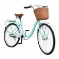 thumbnail image 3 of ZNNT 26 Inch Cruiser Bike for Women, Commuting Style City Bike with Basket, Urban Bike with Front Rear V-Brakes, Adjustable Seat Handlebar -Clearance-Commuting Bike, 3 of 7