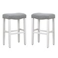 thumbnail image 3 of WestinTrends 29 inch Bar Stool for counter, Kitchen, Dining, with Solidwood Leg (Set of 2), Gray, 3 of 8