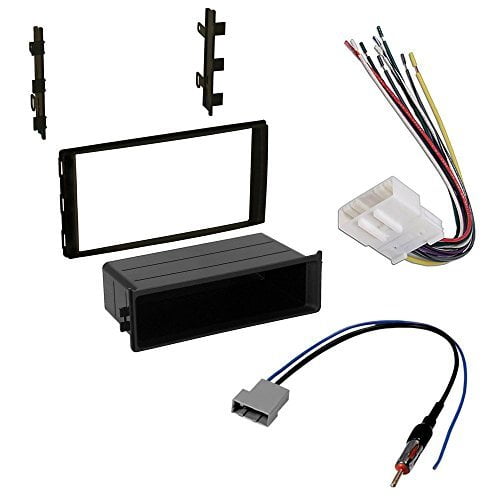 4 Item Harness in Dash Mounting Kit Antenna for Single or Double Din Radio Receivers 2016 Nissan Versa Note CACHÉ KIT2002 Bundle with Car Stereo Installation Kit for 2014 