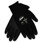 MCR Safety Ninja HPT N9699XL Work Gloves, 15 Gauge Nylon Shell, Hydropellent Technolgy(HPT) Water Repellent Coated Palm & Fingertips, X-Large, black (CRWN9699XL)