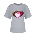 thumbnail image 5 of AGWOLF Valentine Shirts for Women Funny Short Sleeve Graphic Tee Cute Heart Print Crewneck Tshirts Valentines Day Gifts for Women, 5 of 7