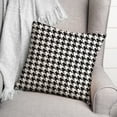 thumbnail image 3 of Creative Products Black and White Houndstooth Plaid 16 x 16 Spun Poly Pillow, 3 of 3