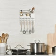 thumbnail image 4 of Raindrops 1Set Plastic White Pegboard Wall Organizer for Kitchen Bathroom Living Room, 4 of 8