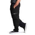 thumbnail image 2 of G-Style USA Men's Solid Fleece Cargo Pants - BLACK - Small, 2 of 5