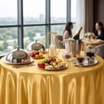 thumbnail image 5 of Round Satin Tablecloth for Elegant Events, Wrinkle-Resistant, Versatile for Weddings, Parties, and Home Dining Decor, 5 of 5