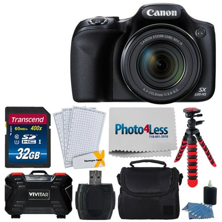 Canon PowerShot SX530 HS Digital Camera + 32GB Deluxe Value (Best Value Point And Shoot Camera 2019)