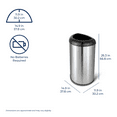 thumbnail image 5 of Nine Stars Open-Top Kitchen Trash Can, 13 Gallon Stainless Steel, Hands-Free Waste Bin, Silver and Black, 5 of 6