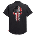 thumbnail image 3 of Howitzer Style Men's Button Down Woven We Skull Military Grunt MFG, 3 of 6