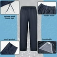 thumbnail image 3 of Silensys Reusable Men's Adult Raincoat Set, Waterproof Hooded Raincoat Jacket and Trouser Suit,Navy Blue, 3 of 8