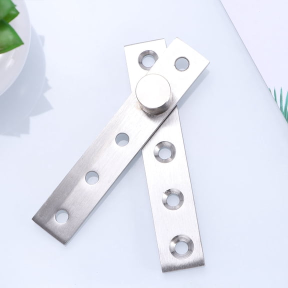 ULTNICE 1Pc Stainless Steel Rotating Door Hinge Plated Silver Anti Corrosive Furniture Hinge