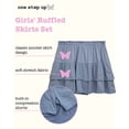 thumbnail image 2 of One Step Up Girls Scooter Skirts - 2 Pack Soft Breathable Pull-On Ruffled Skirts for Girls, 2 of 7