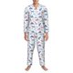 thumbnail image 3 of Balery Dinosaur Pijama para Hombre de Dos Piezas con Manga Larga, Conjunto de Dormir y Descanso Suave con Bolsillos-Small, 3 of 7