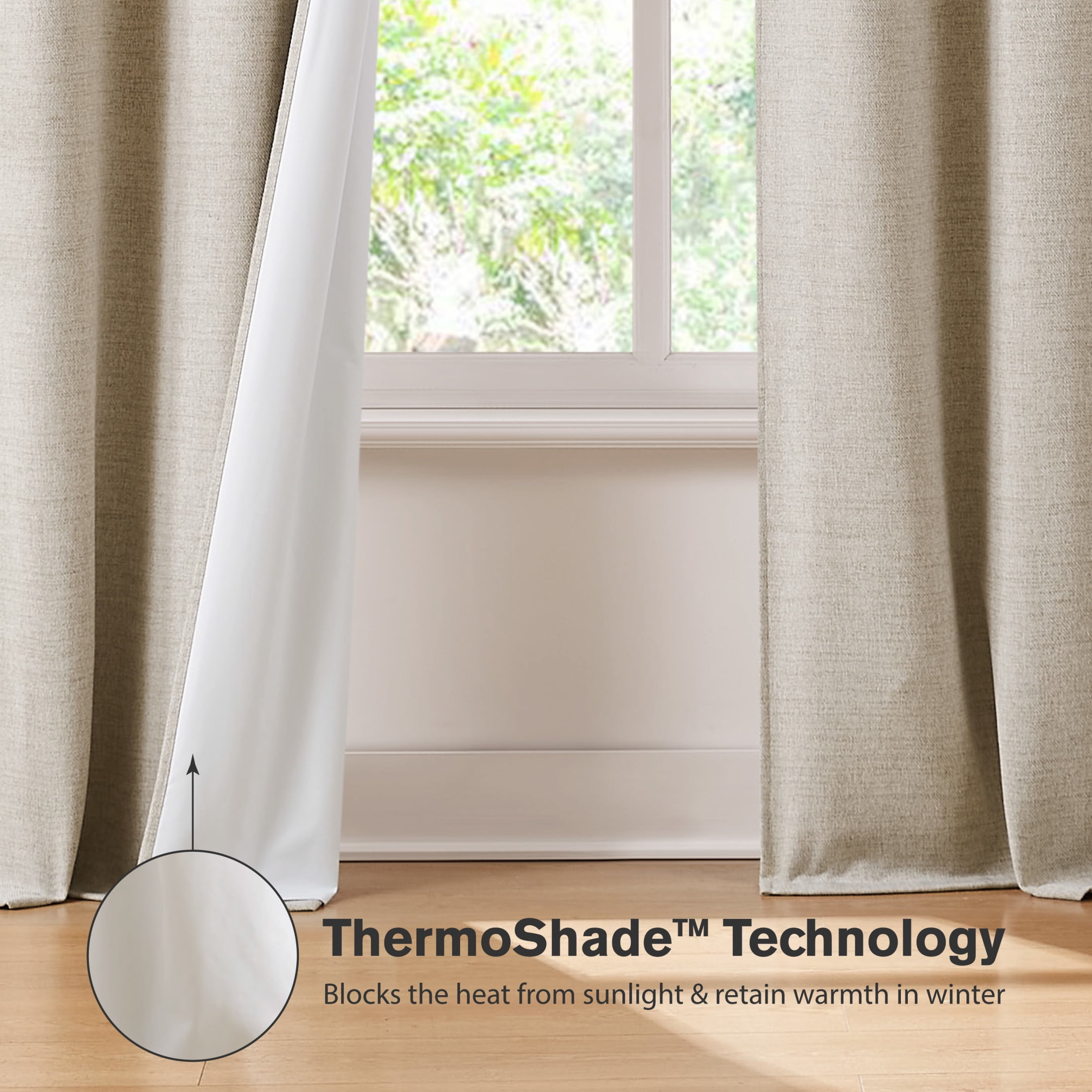 Brookstone Taupe Josie Blackout Grommet 38" W x 96" L Window Curtain Panel Pairs