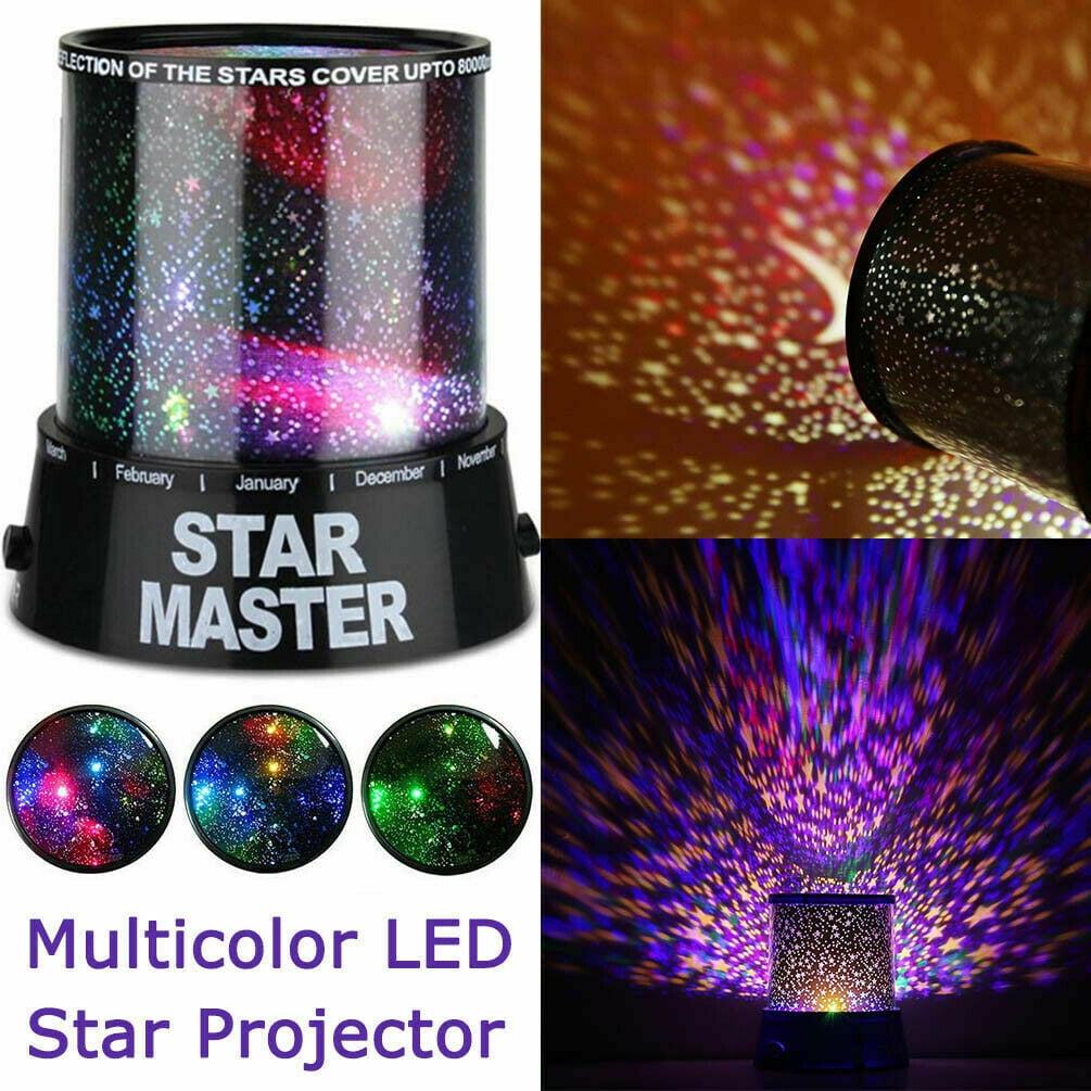 LED Night Light Projector Starry Sky Star moon Master Children Kids Baby Sleep 