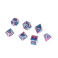 thumbnail image 3 of Paquete de 7 dados poliédricos de Metal para de RPG dados claro azul Zulema Lote de dados poliédricos, 3 of 7