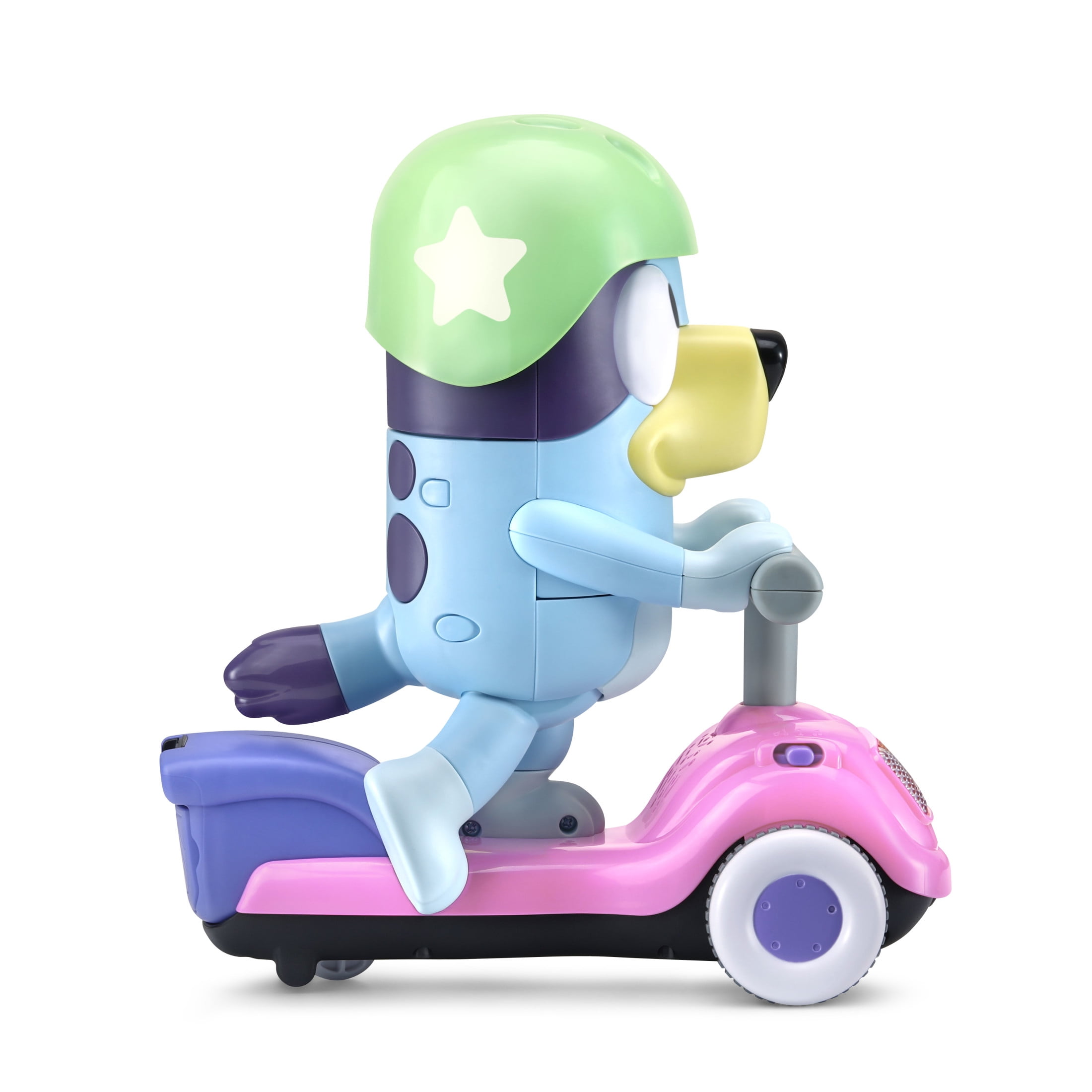 VTech® Bluey Scooter Time Bluey, Moving Electronic Figure Toy for Preschoolers, Ages 3-6 Years Old