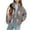 Khaki, variant on Fashion Winter Warm Hooded Coats for Womens Plus Size Short Down Jacket With Double Pockets Long Sleeves Without A Hat And A Flip Collar Casual Outwear