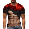 thumbnail image 2 of Styesk T-Shirts pour Homme Mode pour Hommes Impression Florale Mode Entraînement Physique Col Rond Manches Courtes T-Shirt, 2 of 5