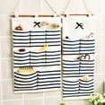 thumbnail image 1 of Flmtop 6/8 Poches Sac de Rangement Mural en Tissu Coton Lin, 1 of 10