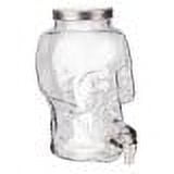 1-Gallon Glass Skull Drink Dispenser, Clear – MyGift