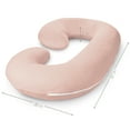 thumbnail image 3 of PharMeDoc Pregnancy Pillow with Velvet Cover - C Shaped Body Pillow for Pregnant Women (Champagne), 3 of 7