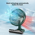 thumbnail image 5 of Portable USB Moving Head Fan with Clock, Quiet Oscillating Desktop Fan for Home, Office, Travel - Compact, Multi-Functional, Stylish, Convenient Cooling Solution, 5 of 5