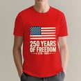 thumbnail image 2 of 250 Anniversary USA Shirt Men 4th of July Shirts 1776-2026 250th Birthday T-Shirt Patriotic Shirts Tops, OdeJous T-Shirt Red, S, 2 of 5