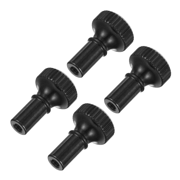 4Pcs Lamp Turn Knob On/Off Brass Light Switch Knob Lamp Knob Lamp Switch Extension 19mm Length for Lamp Socket, Black