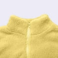 thumbnail image 3 of WTOBBY Women's Solid Color Fashion Winter Jacket with High Neck and Long Plush Fleece, Zipper Front Warm Outerwear,Yellow 3XL, 3 of 6