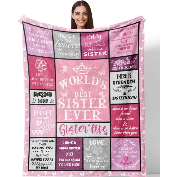 LHSHID Sister Gifts Sister Birthday Gifts from Sister Gifts for Sister Sister Gifts for Women Sister Gift from Sister Best Birthday Gifts for Sister Sister Birthday Gift Ideas Blanket 50"x60"