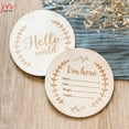 thumbnail image 3 of Placa de anuncio de bebé personalizada de madera, accesorio de foto para recién nacido, llegada de nacimiento, varios estilos disponibles, 3 of 4