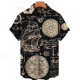 thumbnail image 5 of Camisa hawaiana retro unisex para hombre, camisa de talla grande, camisa retro con estampado 3D de velero y brújula marina, camisetas holgadas de manga corta para hombre, 5 of 5