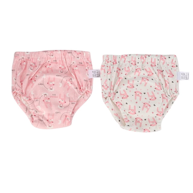 2 piezas de pantalones de entrenamiento para ir al baño para bebés, ropa interior de algodón para recién nacidos, 1 # L