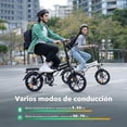 thumbnail image 4 of isinwheel U3 16” Folding Electric Bicycle for Adults, Front Fork Suspension, 30 km/h up to 72 km, Electric Bicycle for Adults and Teenagers for Rides and Commuting, 4 of 6