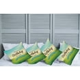 thumbnail image 6 of Ambesonne Birthday Throw Pillow Cover 4 Pack, Sincere Greeting Blur, 24", Turquoise Green Yellow, 6 of 6