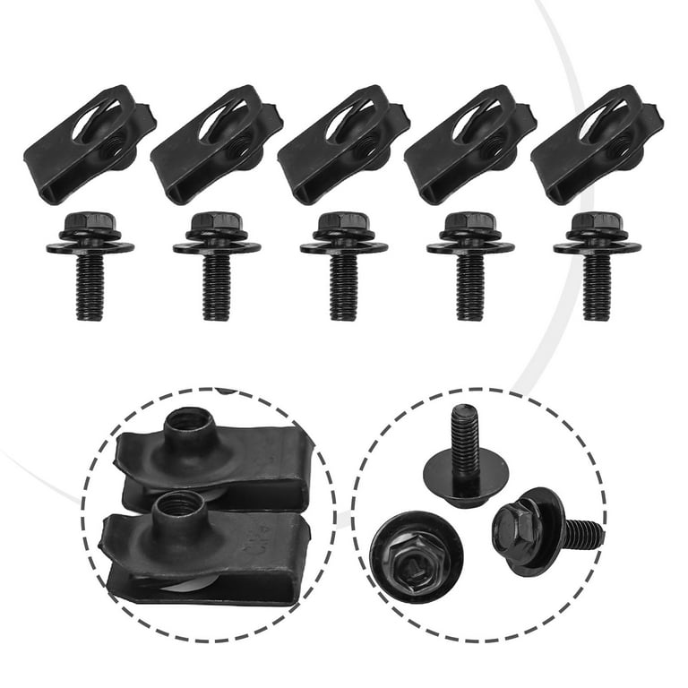For Chrysler Body Bolts & U-nut Clips M6 Engine Under Cover Splash Shield Guard For Chrysler Body Bolts & U-nut Clips M6 Engine Under Cover Splash Shield Guard