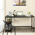 thumbnail image 3 of Gymax Bureau d'Ordinateur 55 Pieds' Table d'Étude Poste de Travail Maison avec Étagère Réglable Noir, 3 of 10