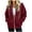 Wine Sweatshirts, variant on Jsaierl Women's Zip Up Hoodies Sweatshirts with Contrast Hood Adjustable Drawstring Kangaroo Pocket Oversized Casual Jackets S-2XL