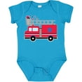thumbnail image 3 of Inktastic 4th of July Firetruck with Red and Blue Stars Boys or Girls Baby Bodysuit, 3 of 5