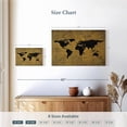 thumbnail image 3 of Elephant Stock Aged World Map Xix Wall Art - Horizontal Canvas Wall Art - Living Room Wall Decor - Map Canvas - Green And Black Decor - 12" x 8", 3 of 4